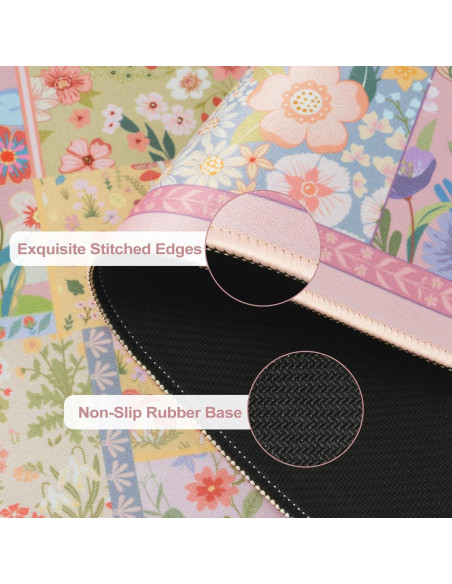 Alfombrilla de Escritorio Grande iCasso Rosa Antideslizante