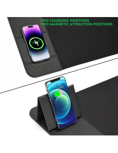 Alfombrilla de Carga Inalámbrica 15W Szyikda XXL Antideslizante 2