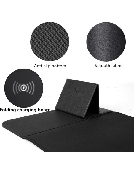 Alfombrilla de Carga Inalámbrica 15W Szyikda XXL Antideslizante