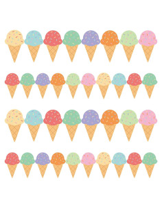 Bordes de Pizarra Autoadhesivos FYSUIMU 20 m Helado Colorido