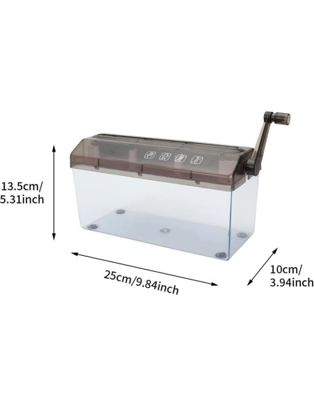 Mini Trituradora Manual iayokocc para Papel y Documentos
