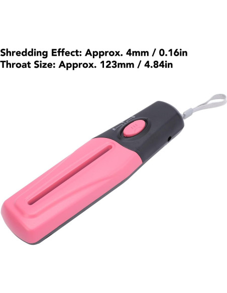 Destructora de Papel Portátil Fafeicy Rosa 2 Hojas 4mm