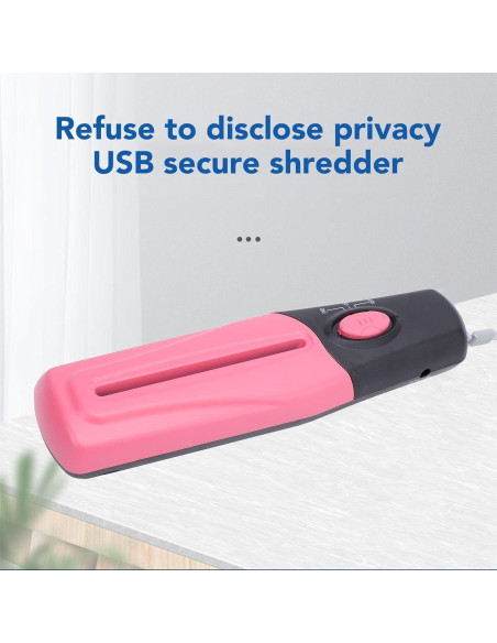 Destructora de Papel Portátil Fafeicy Rosa 2 Hojas 4mm