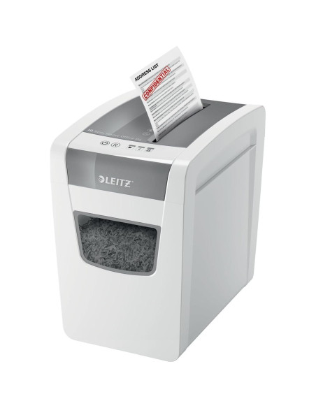 Destructora de papel Leitz IQ Slim, corte en cruz, 10 hojas, 22.7L