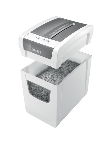 Destructora de papel Leitz IQ Slim, corte en cruz, 10 hojas, 22.7L