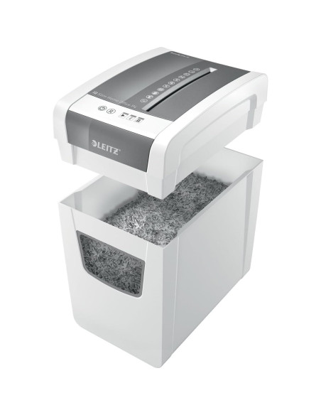 Destructora de papel Leitz IQ Slim, corte en cruz, 10 hojas, 22.7L