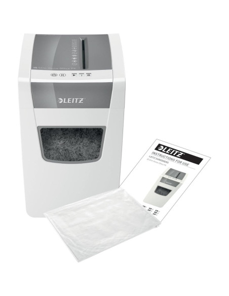 Destructora de papel Leitz IQ Slim, corte en cruz, 10 hojas, 22.7L