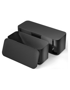 Caja de Gestión de Cables YECAYE 2 Pack Negro, Organizador Seguro