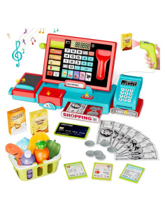 Juego de Caja Registradora Infantil con Calculadora y Música