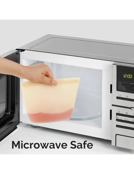 Bolsas de Almacenamiento de Silicona PandaEar 4 Pzas 1008ml 500ml