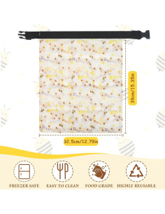 Bolsa de Pan de Cera de Abeja EdenEcho 40x33 cm Reutilizable 2