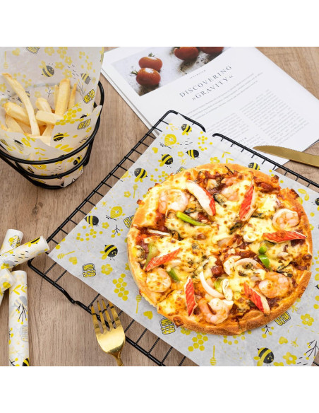 100 Hojas Papel Encerado KVCSYAW Abeja 21.8x24.9cm