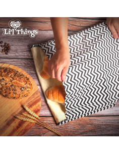 Juego de Bolsas de Pan de Cera de Abeja Li'l Things - 33x33cm y 38x23cm 2