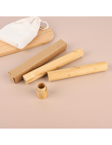Estuche de Cepillo de Dientes de Bambú VASANA 2PCS 21cm
