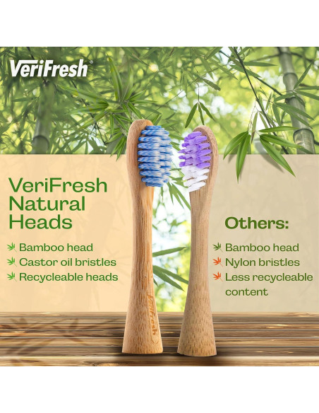 Cabezas de Repuesto Cepillo de Dientes Bambú VeriFresh - 4 Unidades