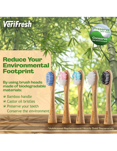 Cabezas de Repuesto Cepillo de Dientes Bambú VeriFresh - 4 Unidades