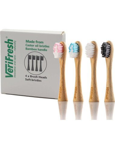 Cabezas de Repuesto Cepillo de Dientes Bambú VeriFresh - 4 Unidades