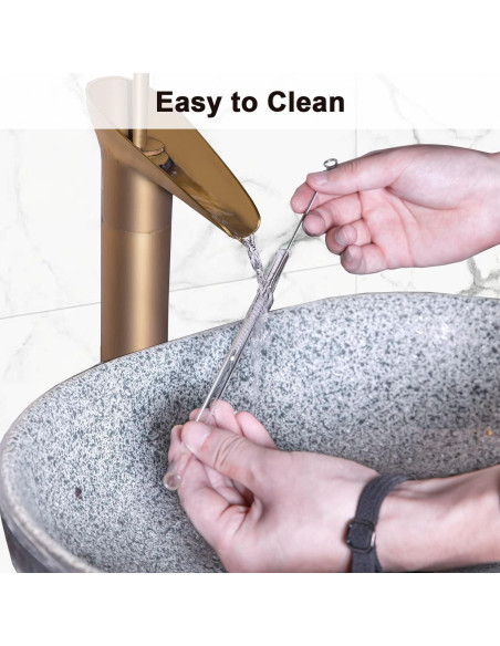 Popotes de vidrio LIFEHIM 9" (22.86 cm) 8mm reutilizables