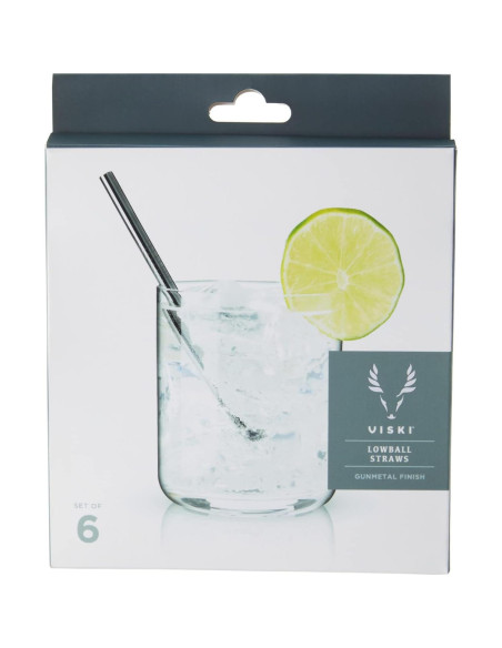 Popotes de Acero Inoxidable Viski Set de 6 Reutilizables 12.7 cm