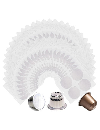 200 Sellos de Aluminio Gfdoso para Cápsulas de Café 37mm