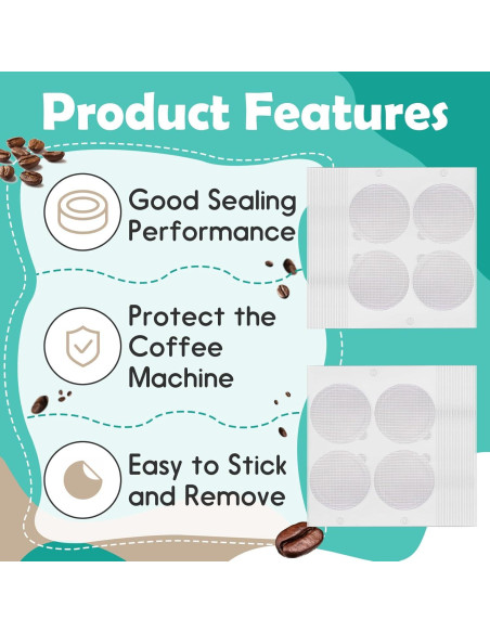 200 Sellos de Aluminio Gfdoso para Cápsulas de Café 37mm
