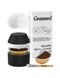 Kit de Cápsulas Reutilizables Grasseed para Vertuo con 50 Sellos