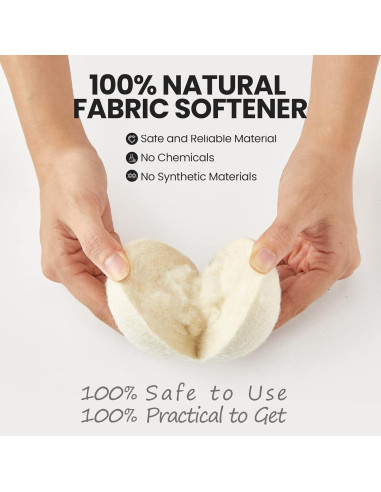 Juego de 24 Bolas de Secado de Lana Roowest 7.62 cm + 2 Bolsas