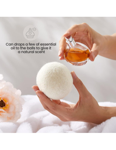 Juego de 24 Bolas de Secado de Lana Roowest 7.62 cm + 2 Bolsas