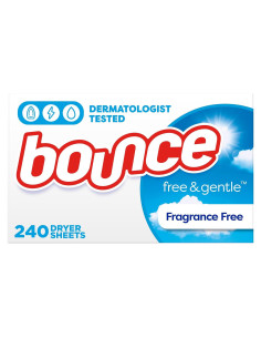 Hojas para Secadora Bounce Libre y Suave 240 Unidades Hipoalergénicas