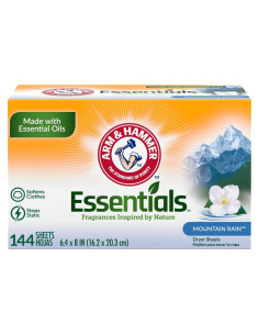 Hojas de Suavizante de Tela ARM & HAMMER Lluvia de Montaña 144ct