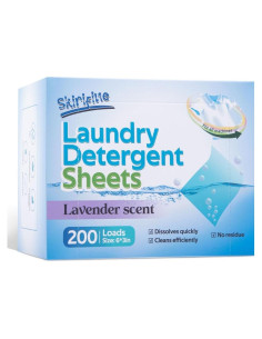 Hojas de Detergente Ecológicas Skirifine - 100 Hojas de Lavanda