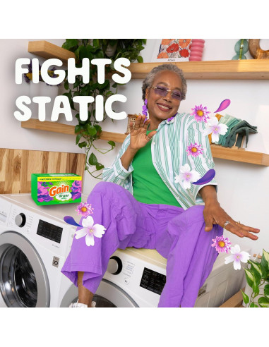 Hojas de Secadora Gain Brisa Nocturna 240 Unidades Suavizante