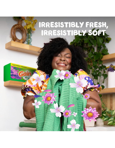 Hojas de Secadora Gain Brisa Nocturna 240 Unidades Suavizante