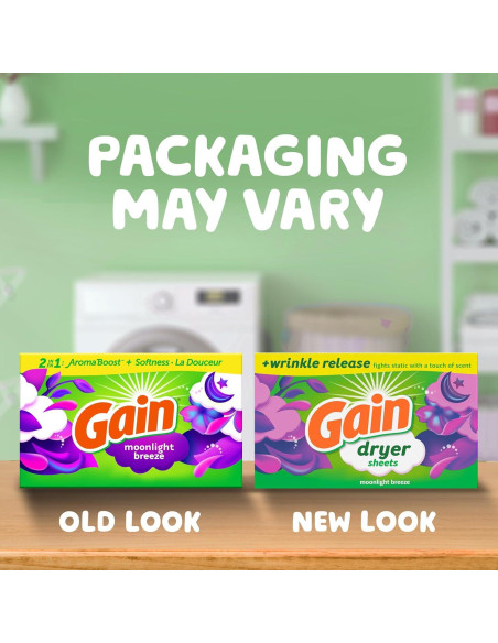 Hojas de Secadora Gain Brisa Nocturna 240 Unidades Suavizante