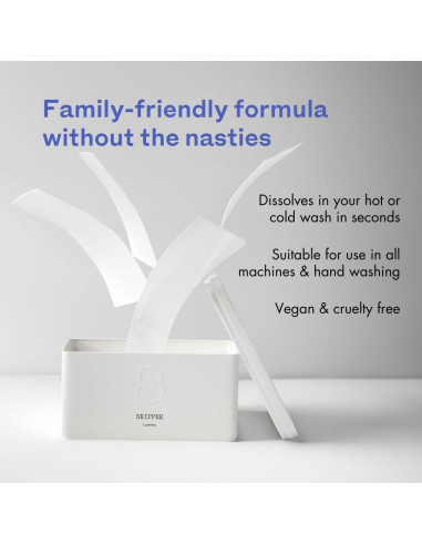 Hojas de Detergente para Ropa Skipper - 120 Hojas (240 Cargas)