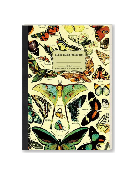 Cuaderno B5 Mifuner Rayado Mariposa 60 Hojas 80gsm