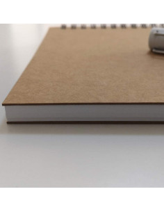 Cuaderno Espiral Rayado YUREE A5 60 Hojas 100g Marrón 2