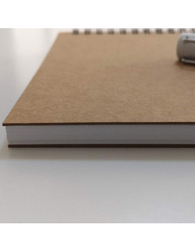 Cuaderno Espiral Rayado YUREE A5 60 Hojas 100g Marrón