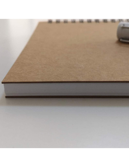 Cuaderno Espiral Rayado YUREE A5 60 Hojas 100g Marrón