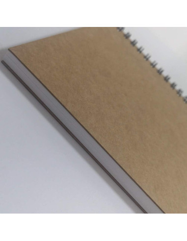 Cuaderno Espiral Rayado YUREE A5 60 Hojas 100g Marrón