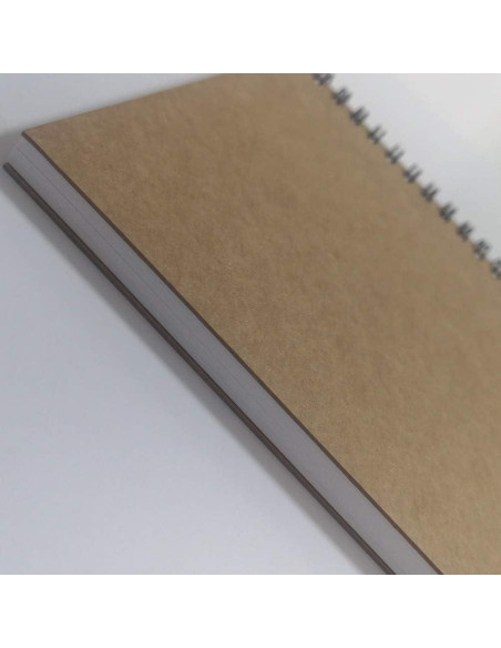 Cuaderno Espiral Rayado YUREE A5 60 Hojas 100g Marrón