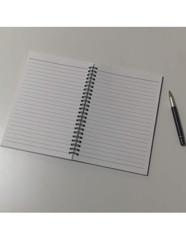 Cuaderno Espiral Rayado YUREE A5 60 Hojas 100g Marrón