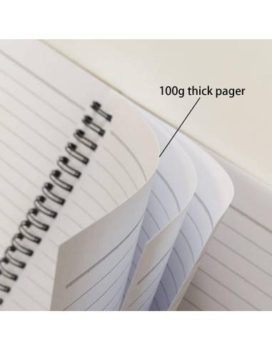 Cuaderno Espiral Rayado YUREE A5 60 Hojas 100g Marrón