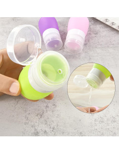 Botellas de Viaje Mziart 60ml Silicona Aprobadas por TSA - 3 Piezas 2