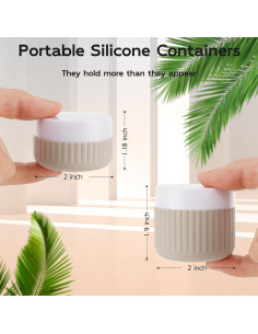 Set de 8 Botellas de Viaje KOUWICH 30ml y 50ml A Prueba de Fugas 2