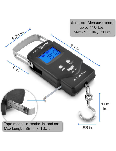 Báscula Digital Colgante South Bend SB-835B 50kg LCD