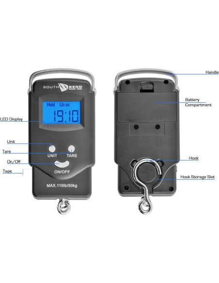 Báscula Digital Colgante South Bend SB-835B 50kg LCD