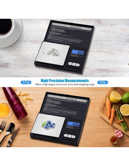 Báscula Digital de Gramos UNIWEIGH UA200, 200 g x 0.01 g