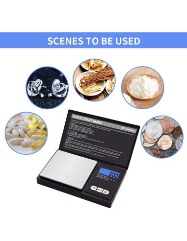 Báscula Digital de Gramos UNIWEIGH UA200, 200 g x 0.01 g
