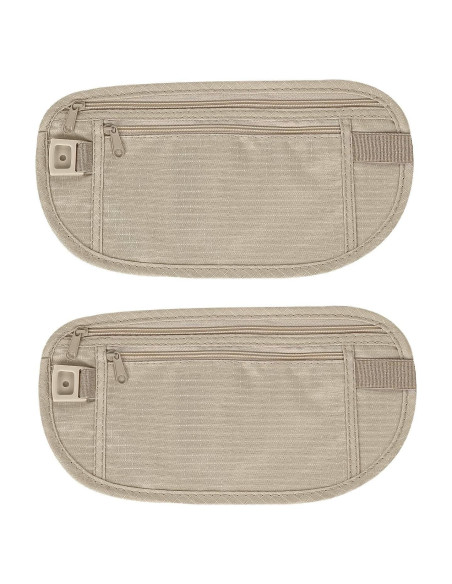 Riñonera Oculta DODAMOUR para Dinero y Pasaporte Caqui